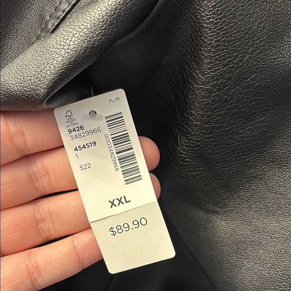 Reitmans Women's Black Faux Leather Jacket - Picture 3 of 3